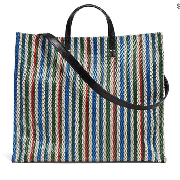 Clare V. Garden Stripe Simple Tote